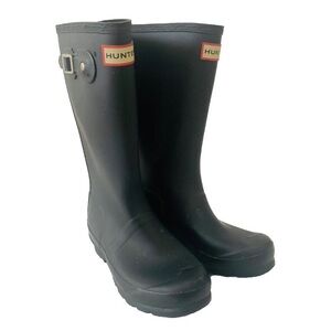 Hunter Black Kids Rain Boots Size Girls 3 Boys 2 Waterproof Outdoor Gorpcore